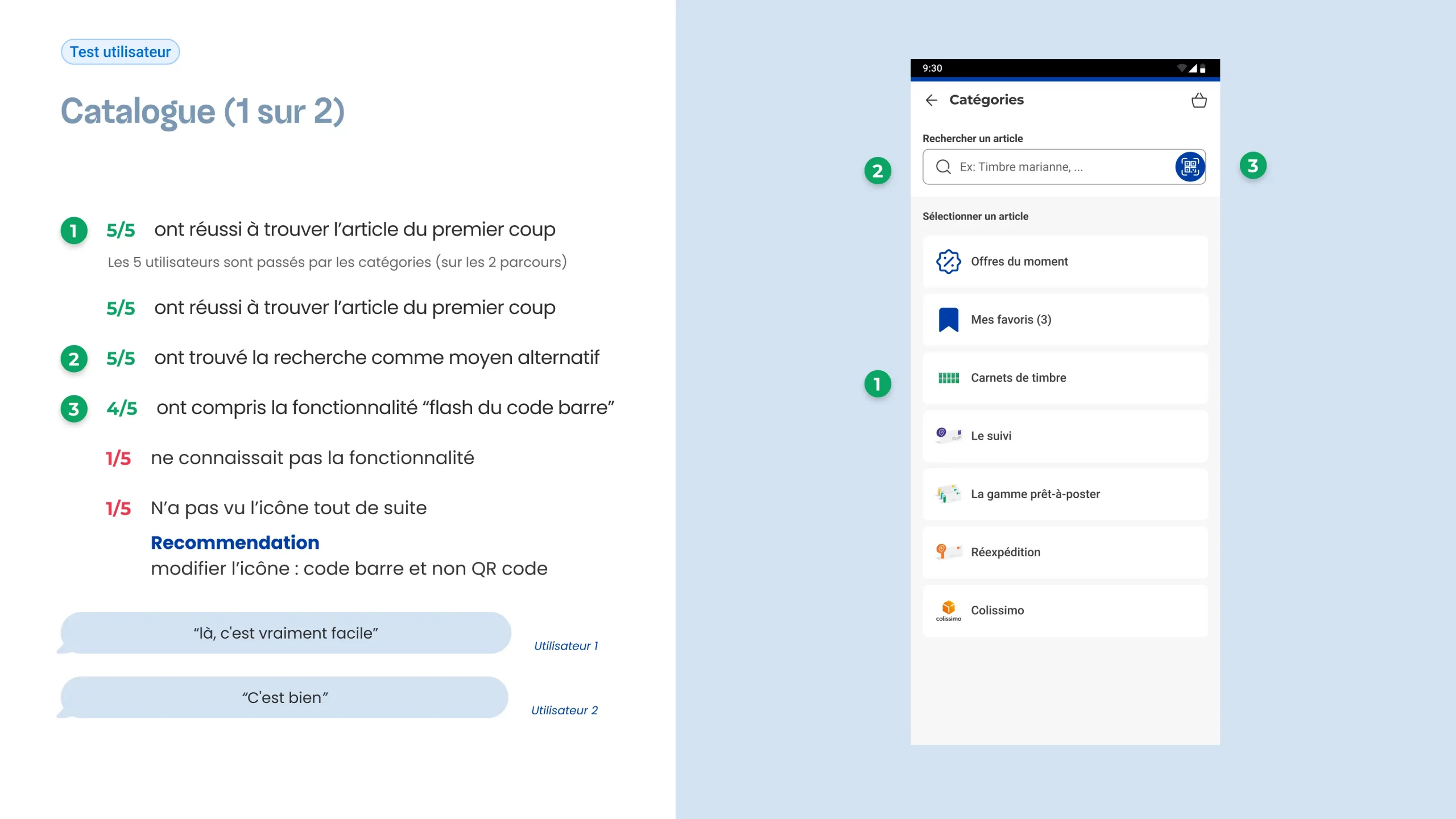 Test utilisateur CFF — écran 1